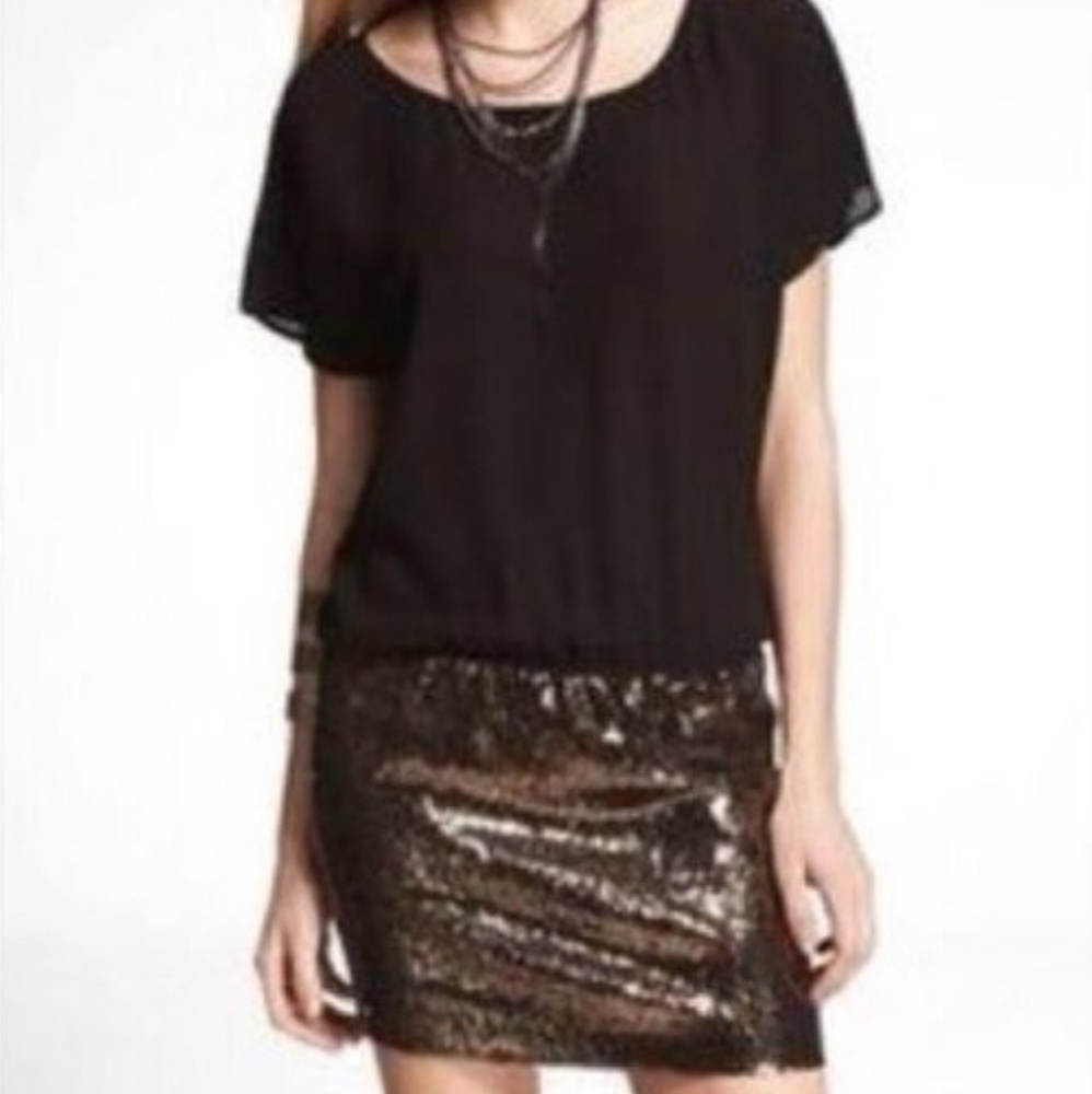 A cute Shiekh Gold and Black Night dress